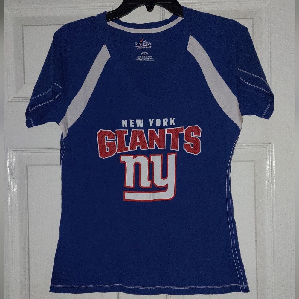 Official NY Giants  women's t-shirt red white and blue size medium